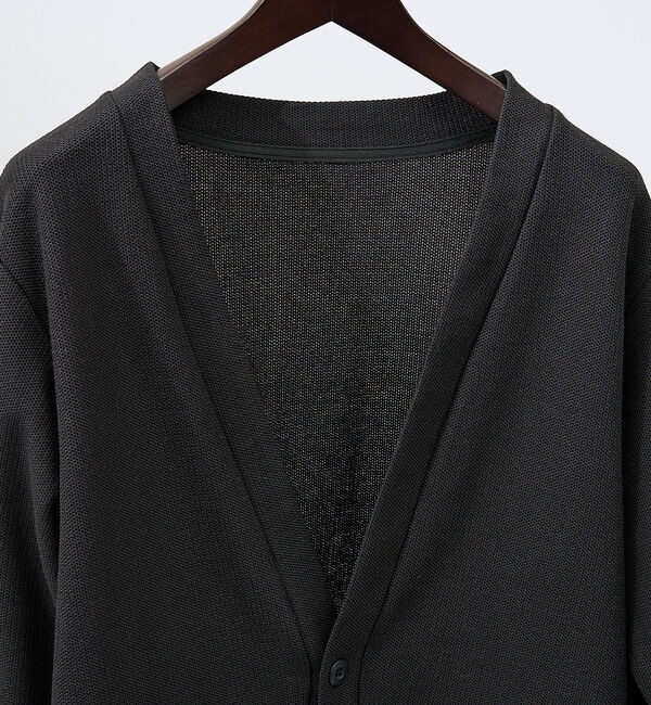 ABAHOUSE「ダブルジャージ 鹿の子 ワンボタンカーディガン」|カーディガン|