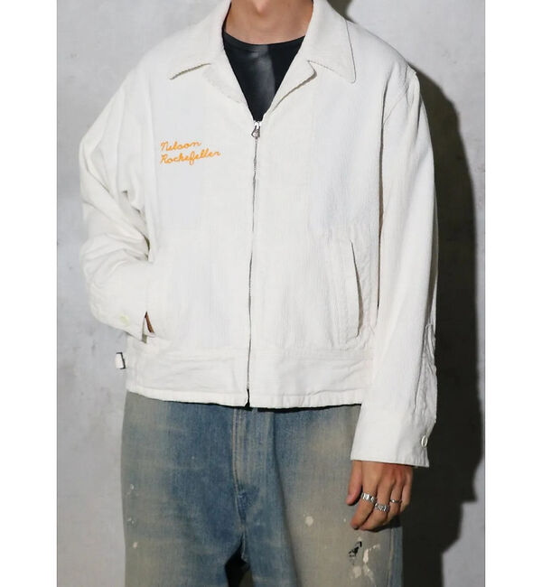 ABAHOUSE「【THRIFTY LOOK 】FFA JACKET NEWYORK CANTON」|ブルゾン・スタジャン|ホワイト