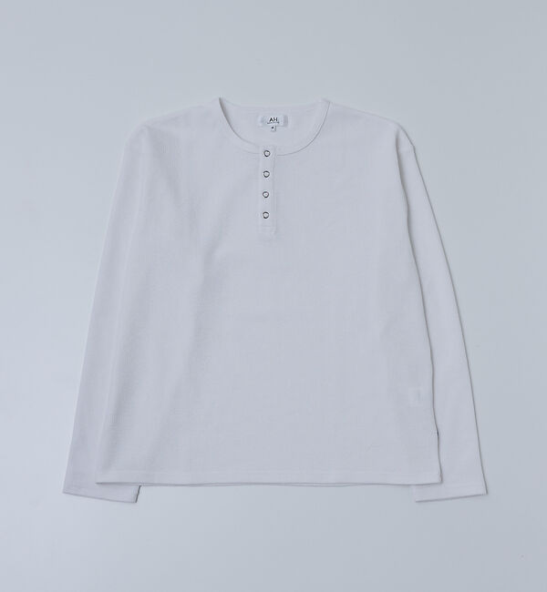 ABAHOUSE「【AH ABAHOUSE】モダン カノコ スナップ ヘンリーネック ロングスリー」|Tシャツ・カットソー|
