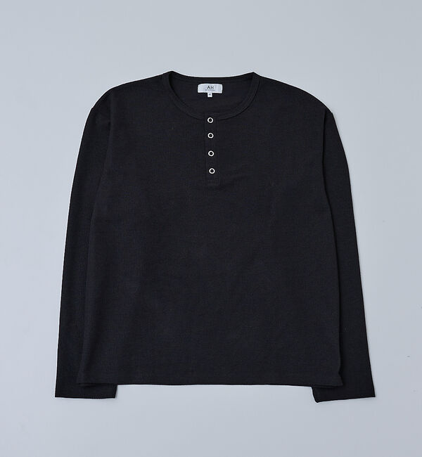 ABAHOUSE「【AH ABAHOUSE】モダン カノコ スナップ ヘンリーネック ロングスリー」|Tシャツ・カットソー|