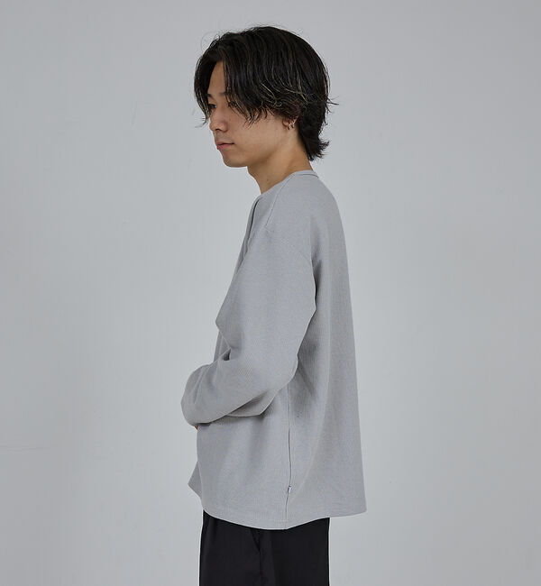 ABAHOUSE「【AH ABAHOUSE】モダン カノコ スナップ ヘンリーネック ロングスリー」|Tシャツ・カットソー|