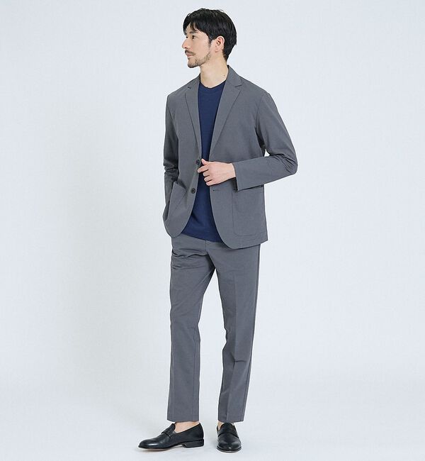 ABAHOUSE「【SMART CLOSET/上下2点セット】接触冷感 カットメッシュ セットアッ」|スーツ|グレー