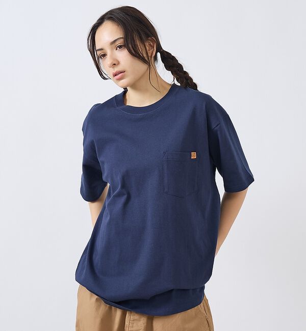 ABAHOUSE「【UNIVERSAL OVERALL/ユニバーサルオーバーオール】POCKET」|Tシャツ・カットソー|ネイビー