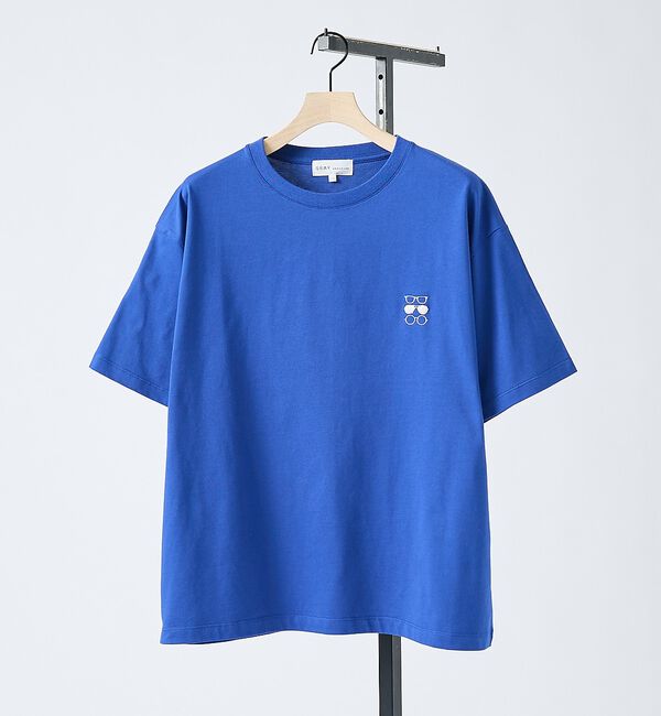 ABAHOUSE「【アイコン刺繍】ボックスシルエット Tシャツ【予約】」|Tシャツ・カットソー|ブルー