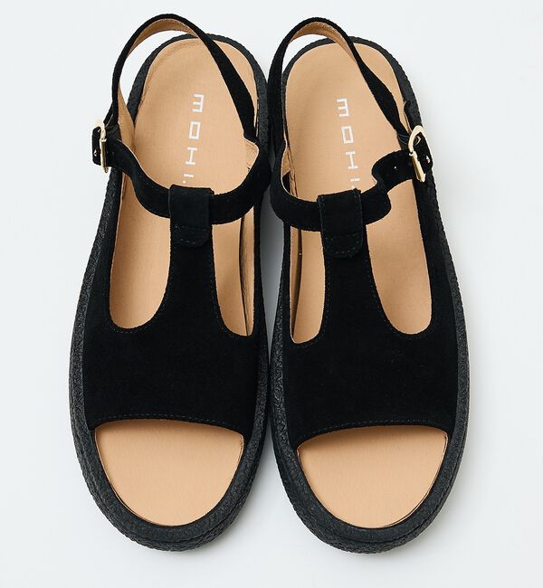 Rouge vif「【MOHI/モヒ】スエードTストラップサンダル【予約】」|サンダル|