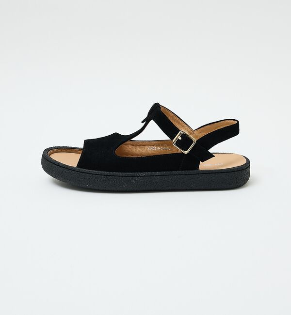 Rouge vif「【MOHI/モヒ】スエードTストラップサンダル【予約】」|サンダル|