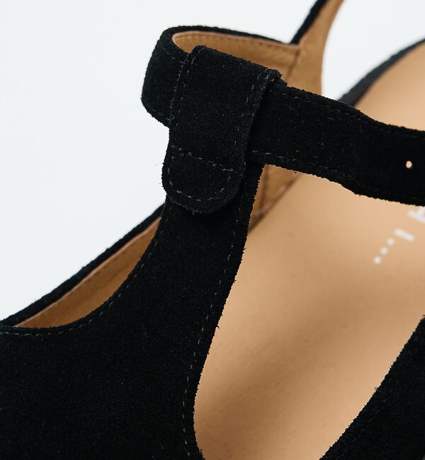 Rouge vif「【MOHI/モヒ】スエードTストラップサンダル【予約】」|サンダル|