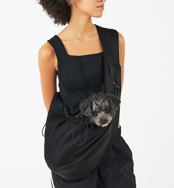 LOWELL things「MATIE/ メッシュスリングバッグ・ペットキャリーバッグ【Direction」|その他|ブラック