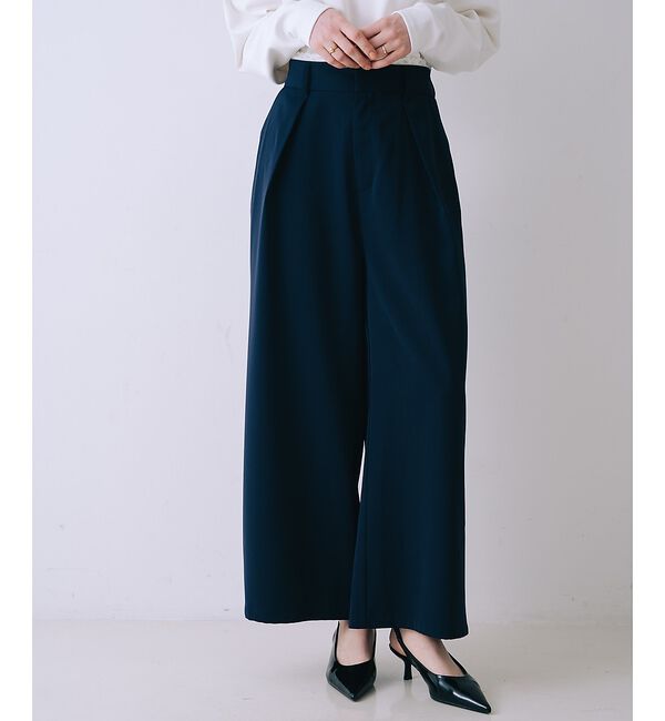 SELFIST「ウエストレースワイドパンツ」|その他|ネイビー