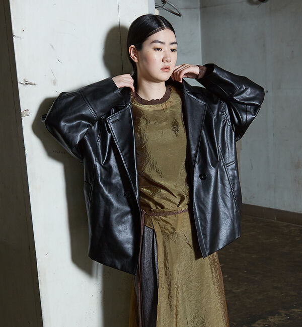 NOMINE「フェイクレザー オーバー ジャケット」|その他|