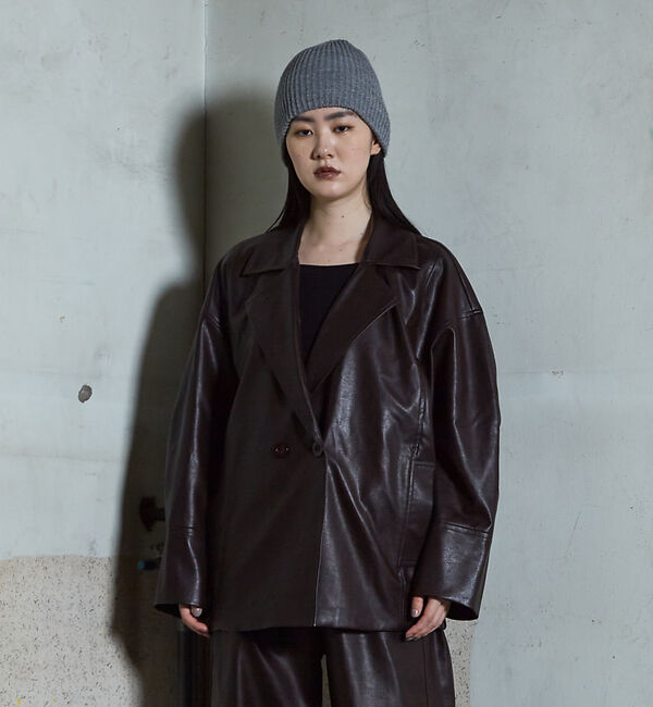 NOMINE「フェイクレザー オーバー ジャケット」|その他|