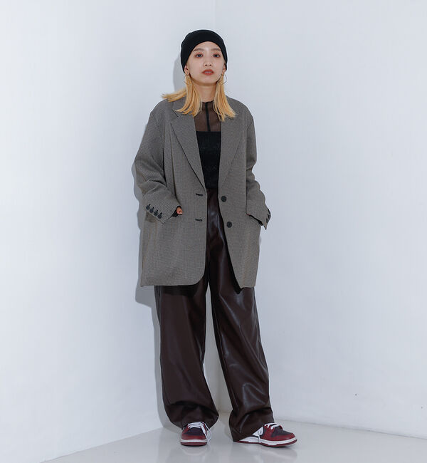 NOMINE「フェイクレザー カーブ パンツ」|その他|