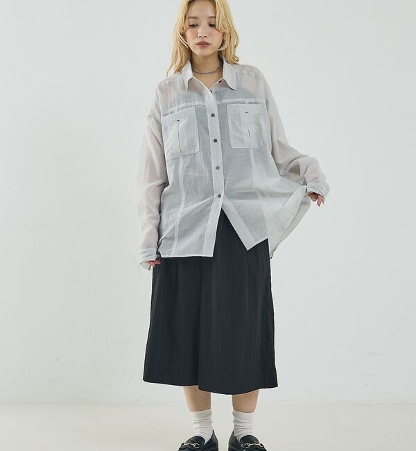 NOMINE「オーバーサイズ シアーシャツ」|シャツ・ブラウス|