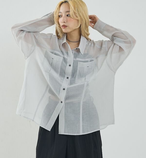 NOMINE「オーバーサイズ シアーシャツ」|シャツ・ブラウス|