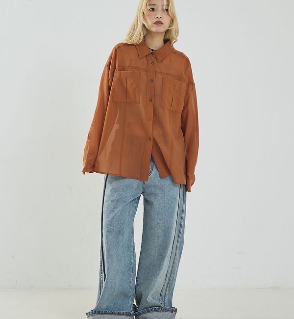 NOMINE「オーバーサイズ シアーシャツ」|シャツ・ブラウス|