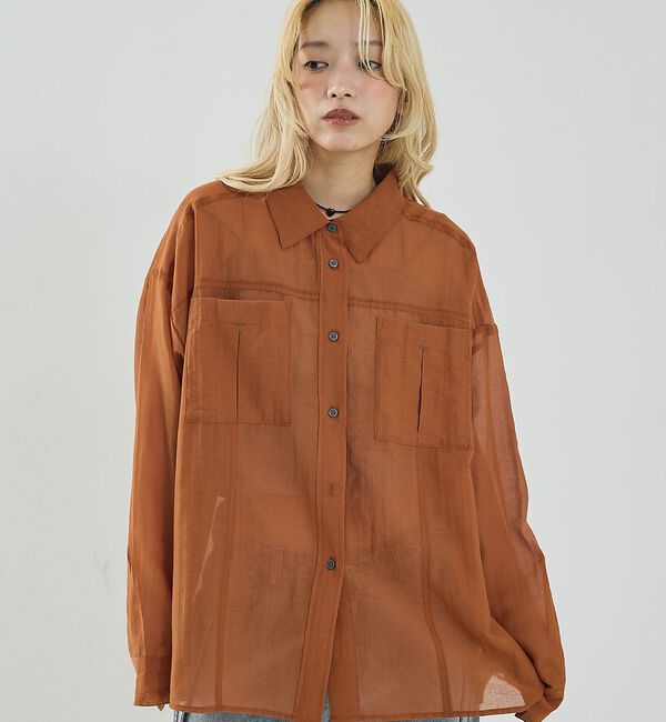 NOMINE「オーバーサイズ シアーシャツ」|シャツ・ブラウス|