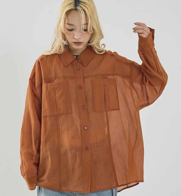 NOMINE「オーバーサイズ シアーシャツ」|シャツ・ブラウス|