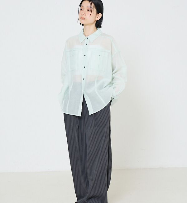 NOMINE「オーバーサイズ シアーシャツ」|シャツ・ブラウス|