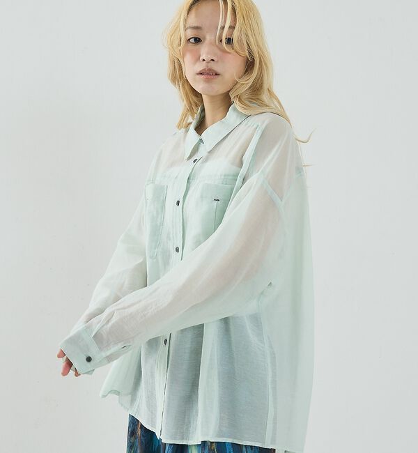 NOMINE「オーバーサイズ シアーシャツ」|シャツ・ブラウス|