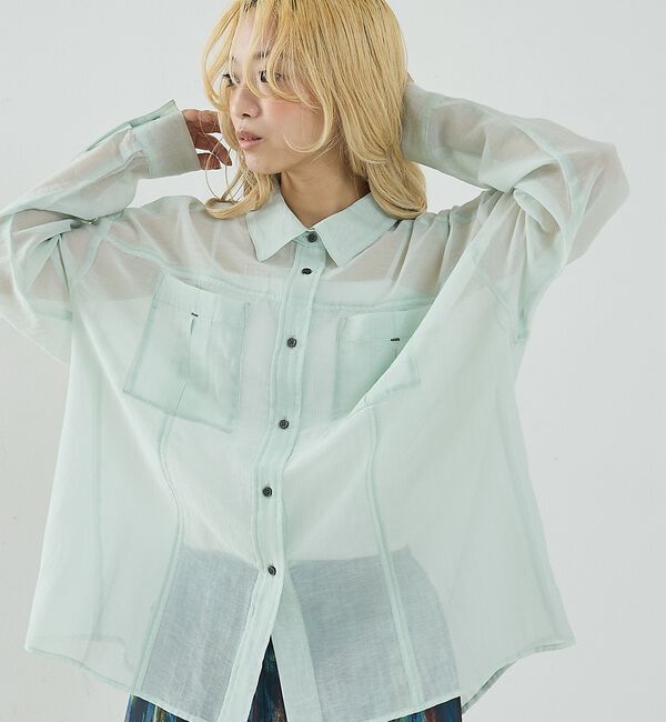 NOMINE「オーバーサイズ シアーシャツ」|シャツ・ブラウス|