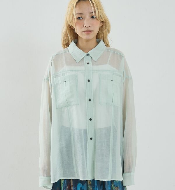 NOMINE「オーバーサイズ シアーシャツ」|シャツ・ブラウス|