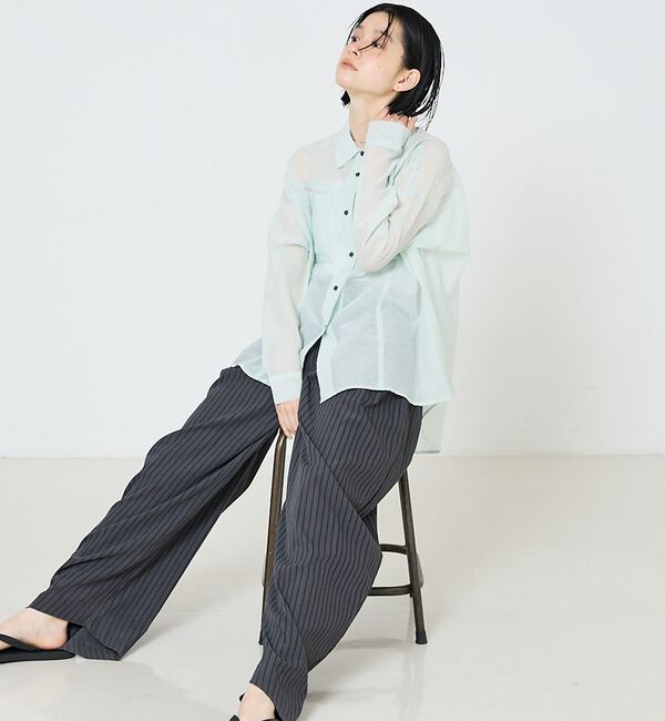 NOMINE「オーバーサイズ シアーシャツ」|シャツ・ブラウス|