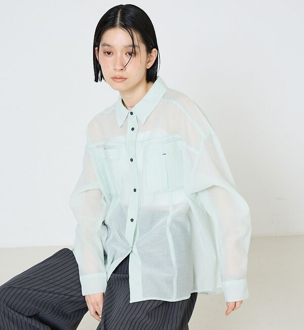 NOMINE「オーバーサイズ シアーシャツ」|シャツ・ブラウス|