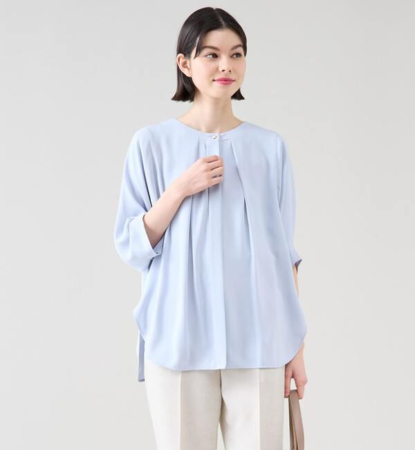 TIARA「《WEB限定カラーあり》2wayドルマンスリーブブラウス」|シャツ・ブラウス|サックス