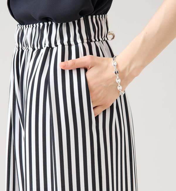 TIARA「ストライププリントタックワイドパンツ」|その他|