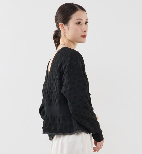 Soffitto「ポコポコ編み2WAYカーディガン」|カーディガン|
