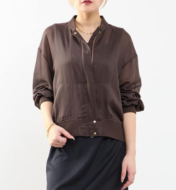 SOFFITTO「《定番》シアーブルゾン」|ブルゾン・スタジャン|ブラウン