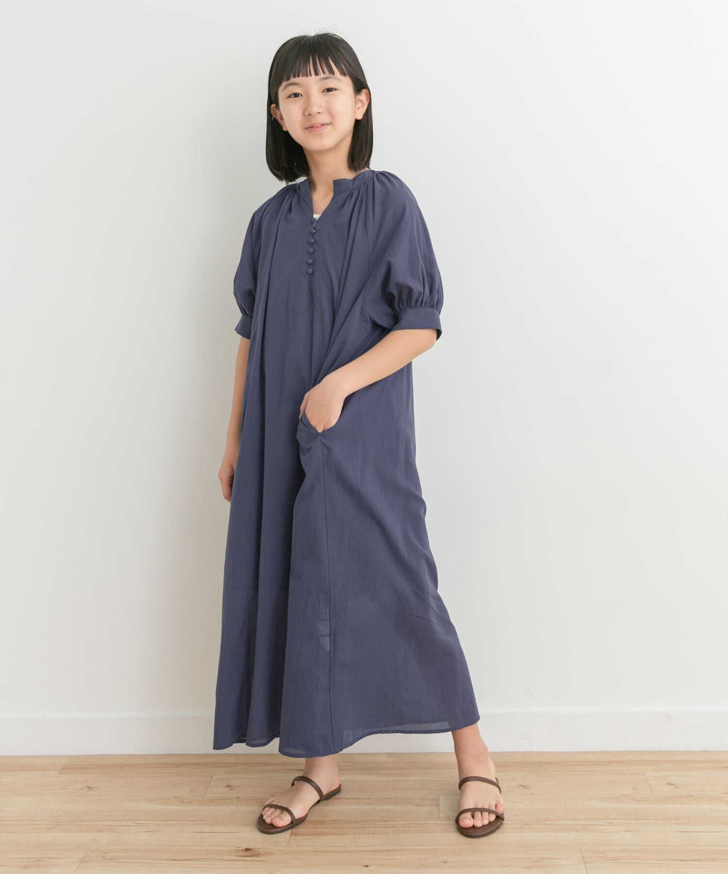 URBAN RESEARCH DOORS「『親子リンク』コットンボイルカフタンワンピース(KIDS)」|ワンピース|