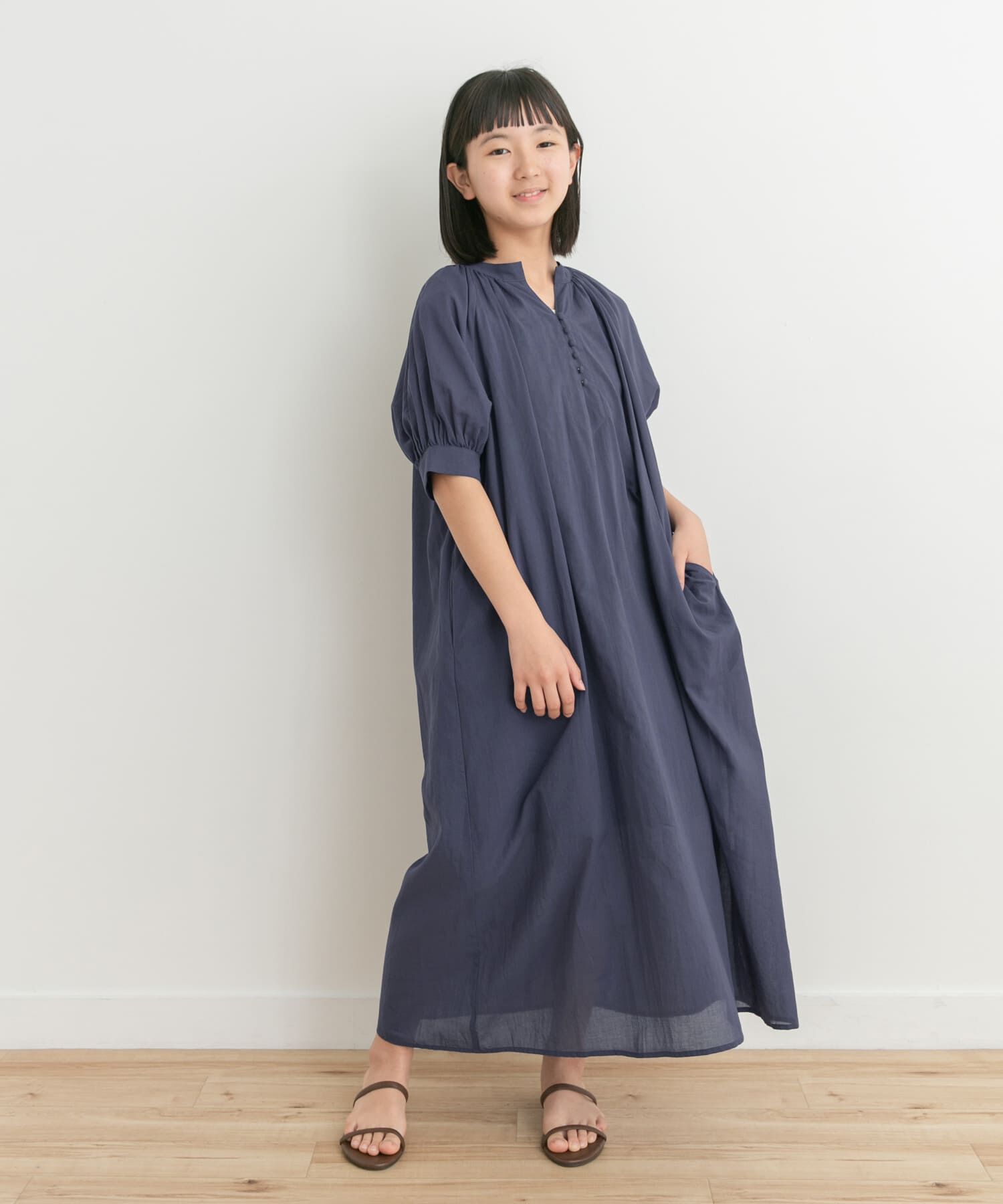 URBAN RESEARCH DOORS「『親子リンク』コットンボイルカフタンワンピース(KIDS)」|ワンピース|