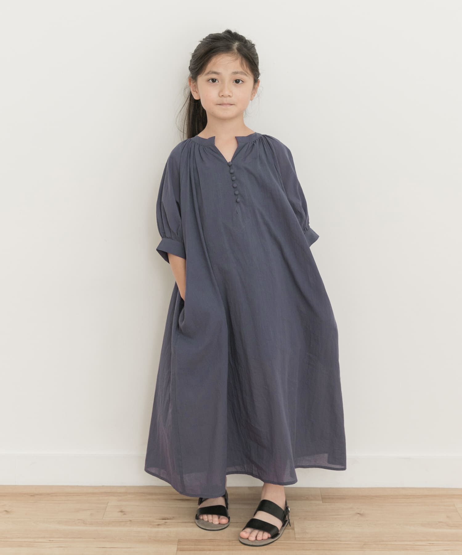 URBAN RESEARCH DOORS「『親子リンク』コットンボイルカフタンワンピース(KIDS)」|ワンピース|