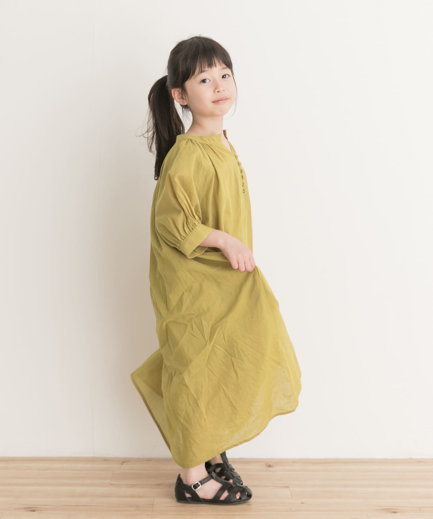 URBAN RESEARCH DOORS「『親子リンク』コットンボイルカフタンワンピース(KIDS)」|ワンピース|