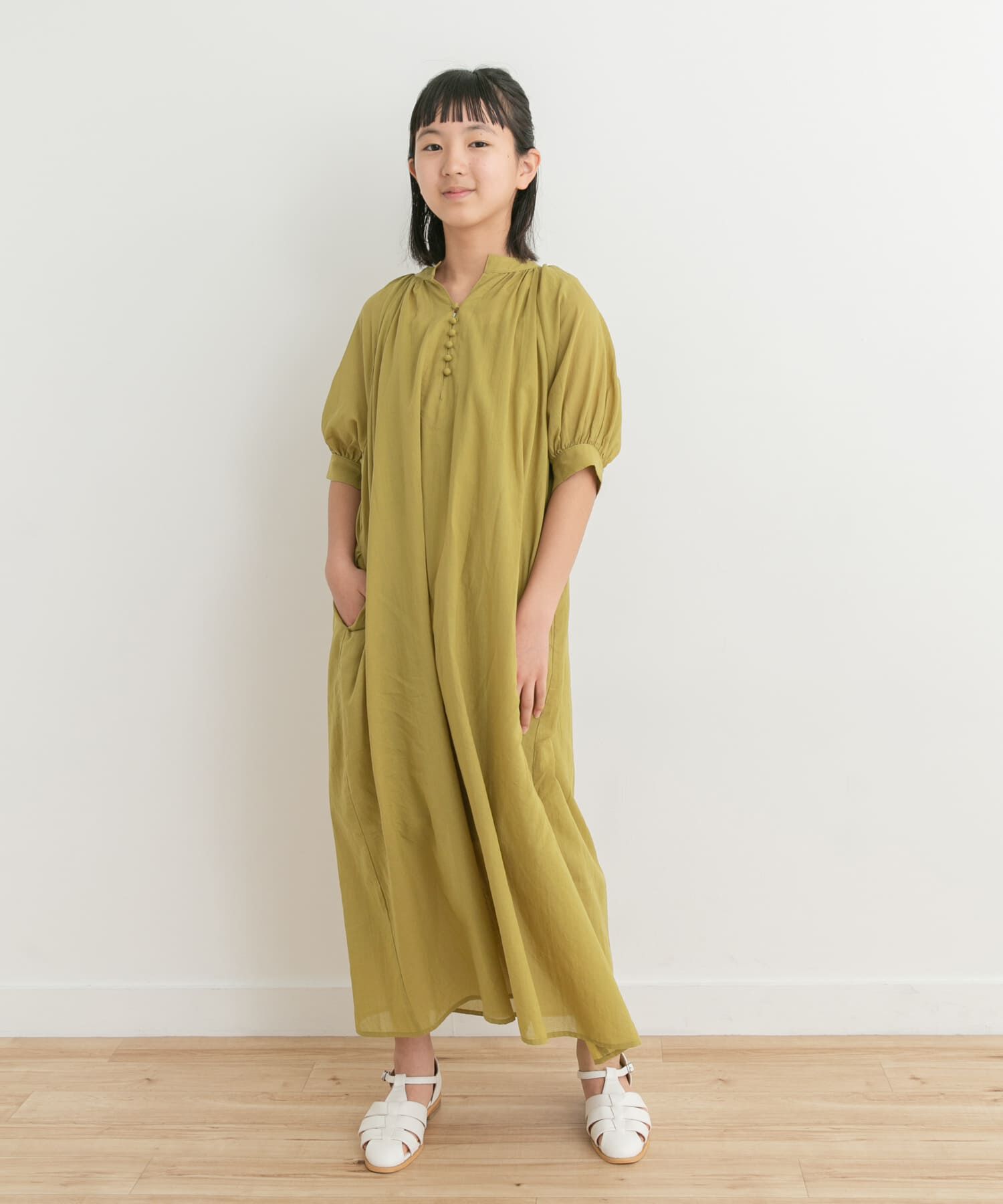 URBAN RESEARCH DOORS「『親子リンク』コットンボイルカフタンワンピース(KIDS)」|ワンピース|