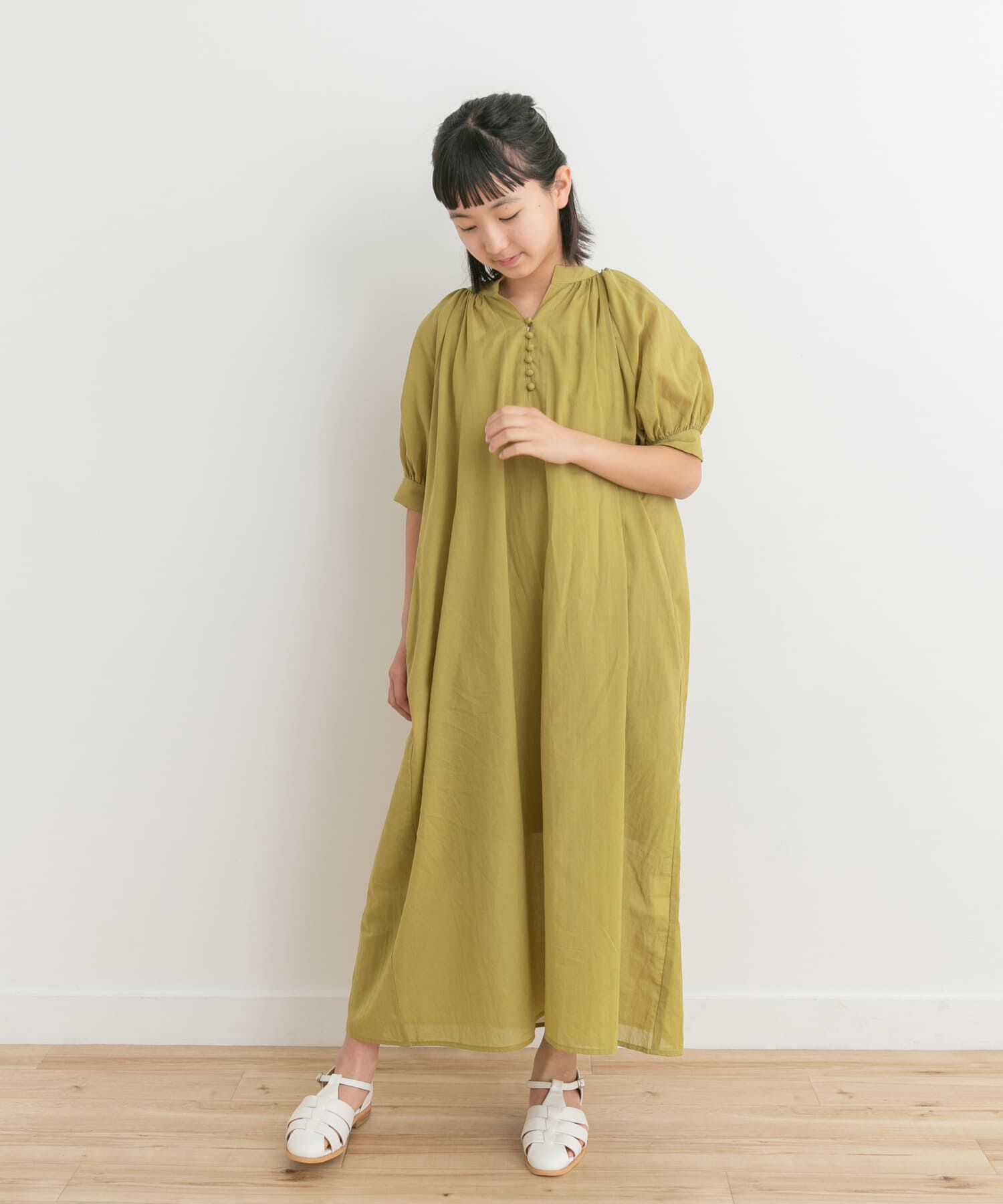 URBAN RESEARCH DOORS「『親子リンク』コットンボイルカフタンワンピース(KIDS)」|ワンピース|