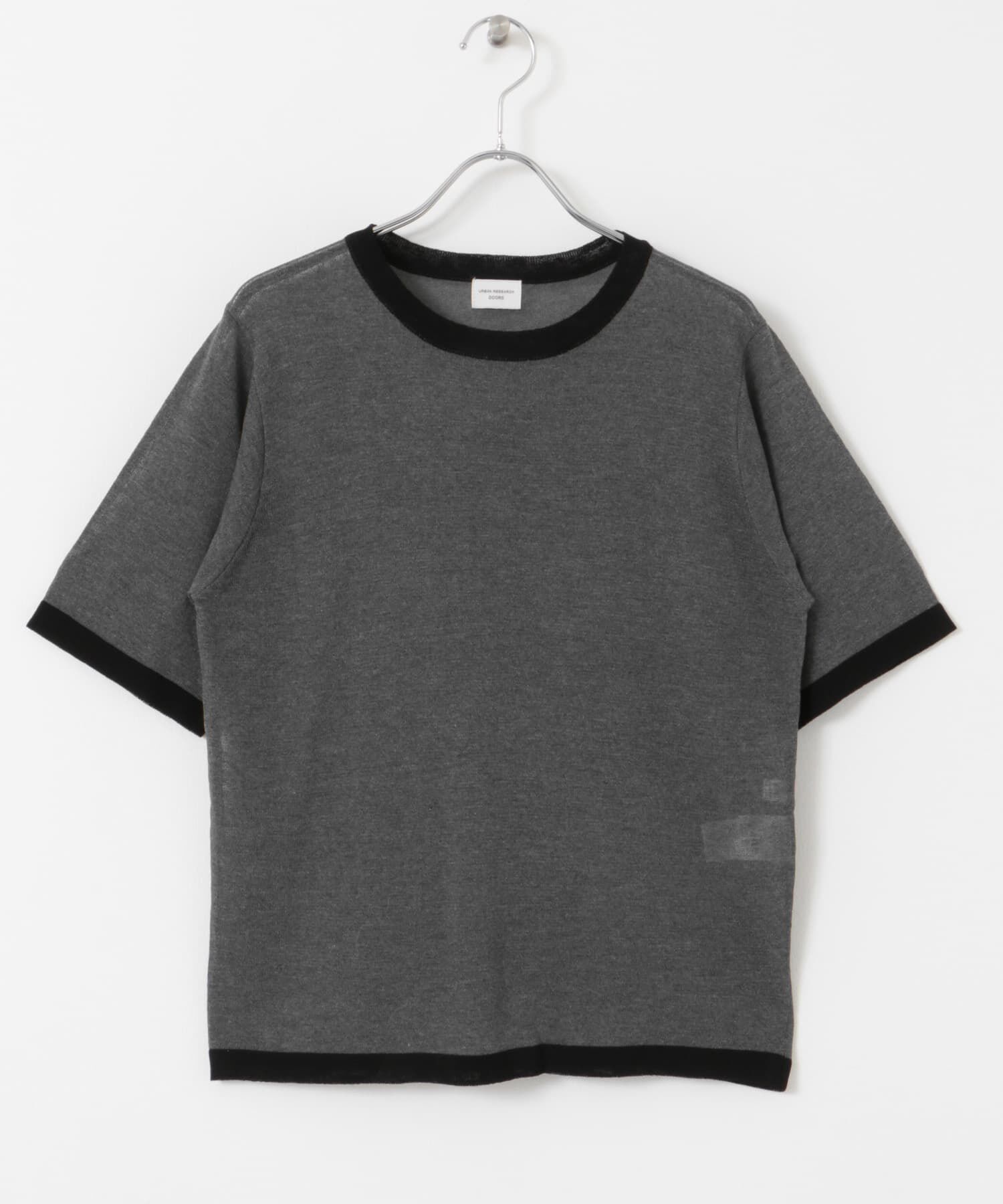 URBAN RESEARCH DOORS「リンガー半袖ニットTシャツ」|ニット・セーター|