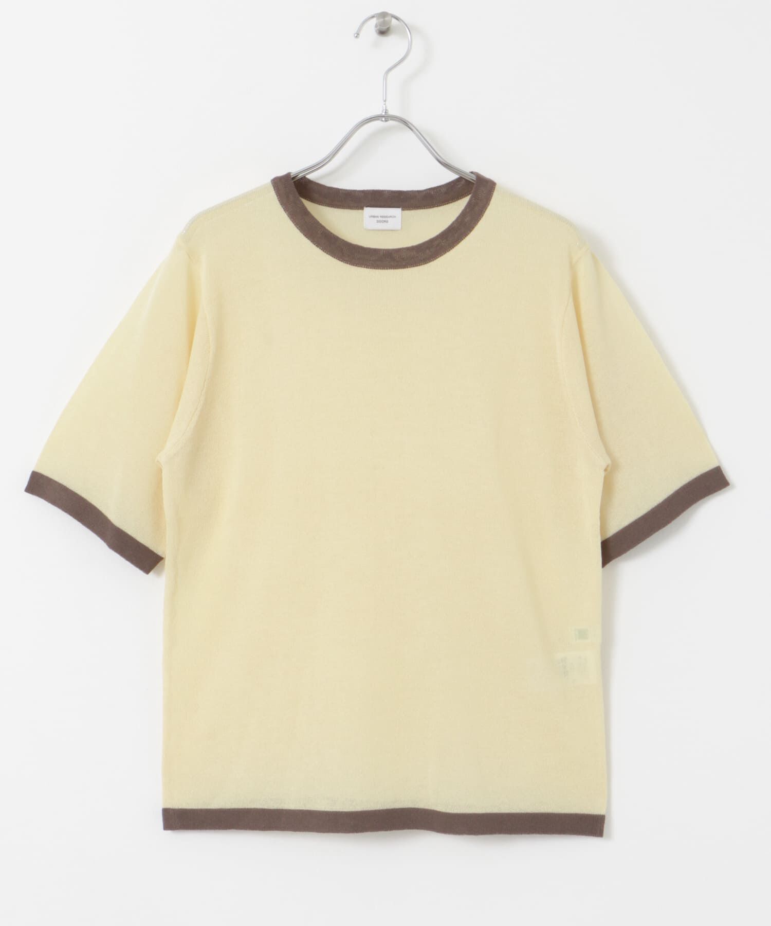 URBAN RESEARCH DOORS「リンガー半袖ニットTシャツ」|ニット・セーター|