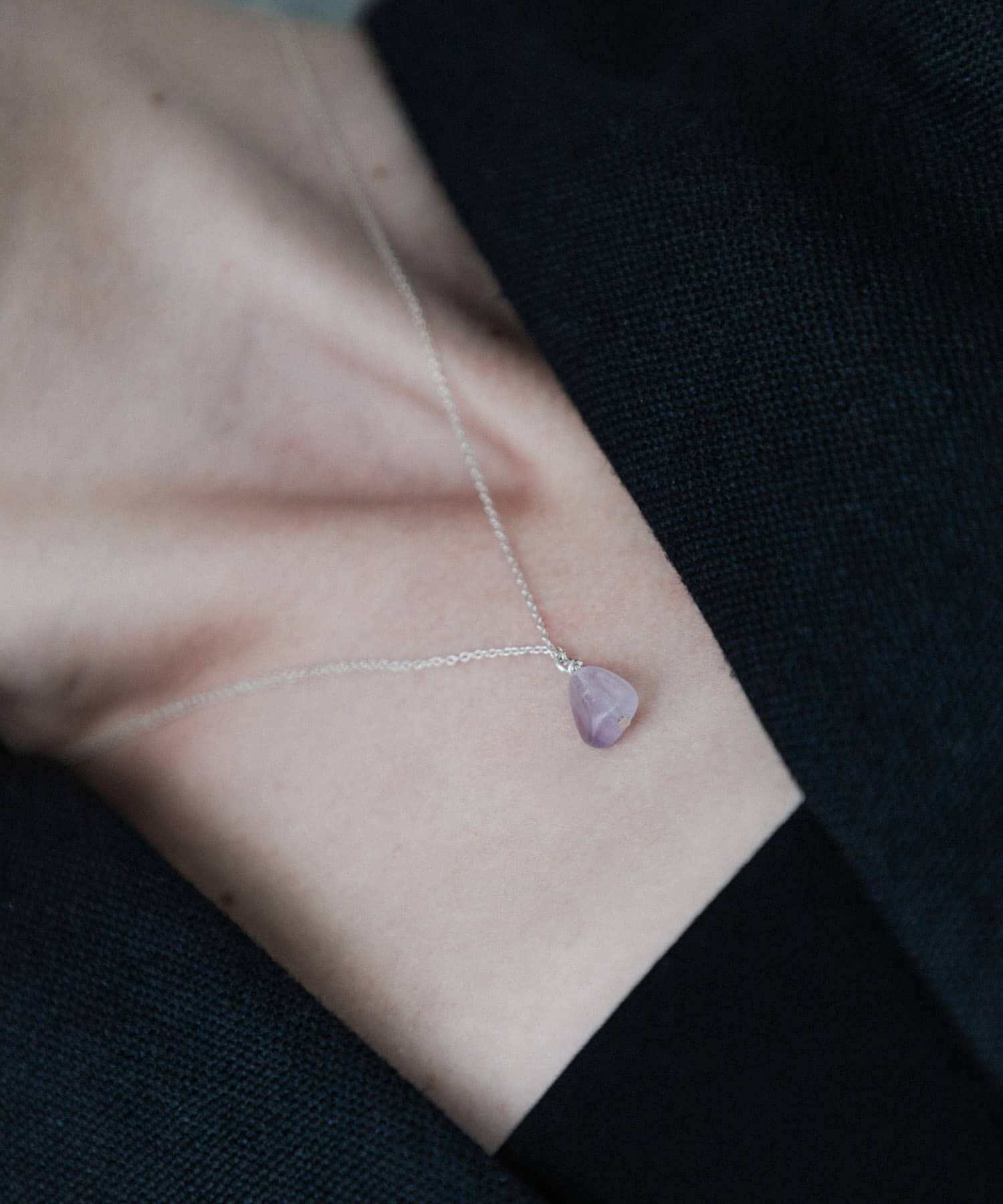 SMELLY「SMELLY so&rsquo;　amethyst slide necklace」|ネックレス|シルバー系その他