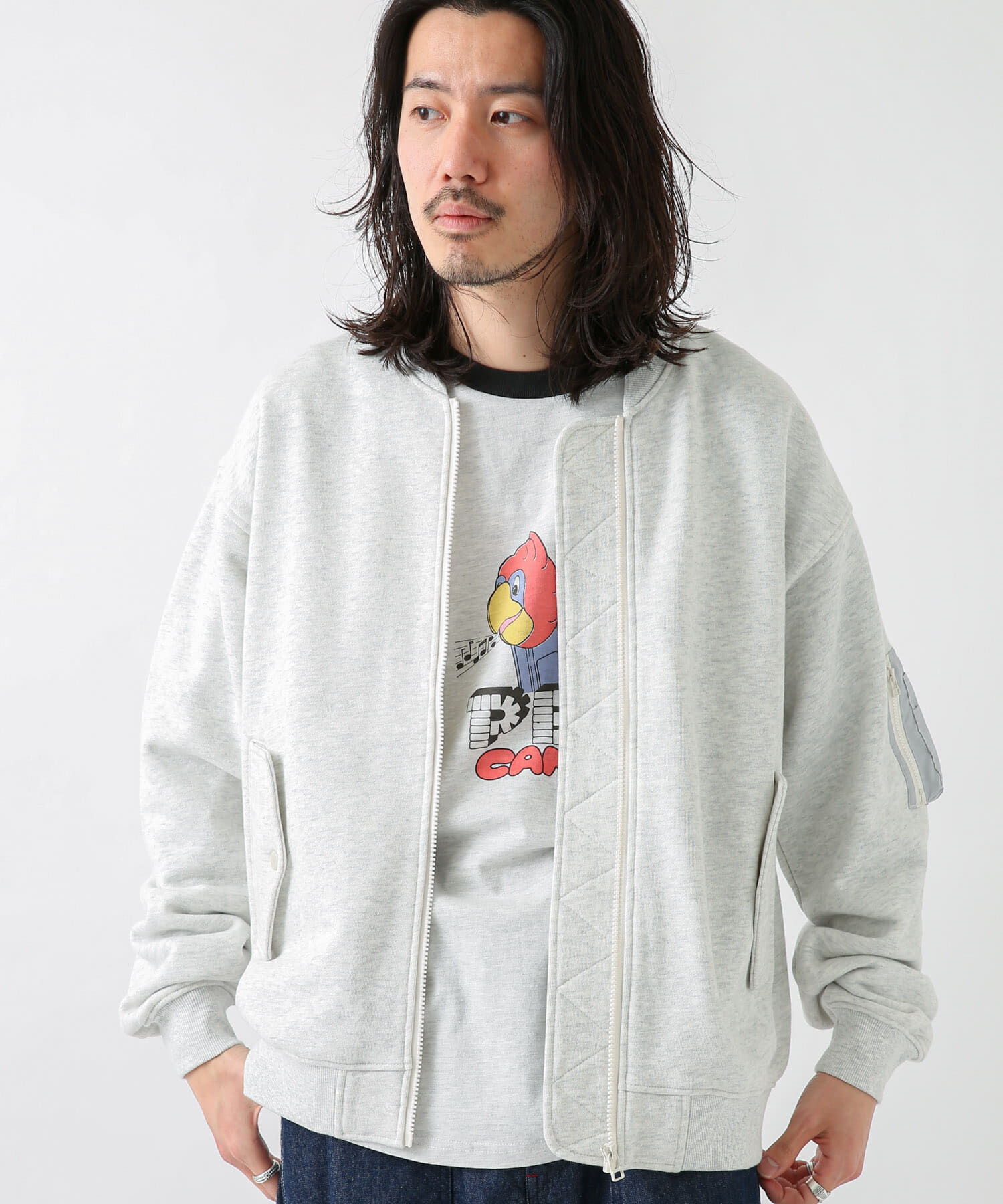 Sonny Label 「裏毛スウェットMA-1ブルゾン」|ブルゾン・スタジャン|