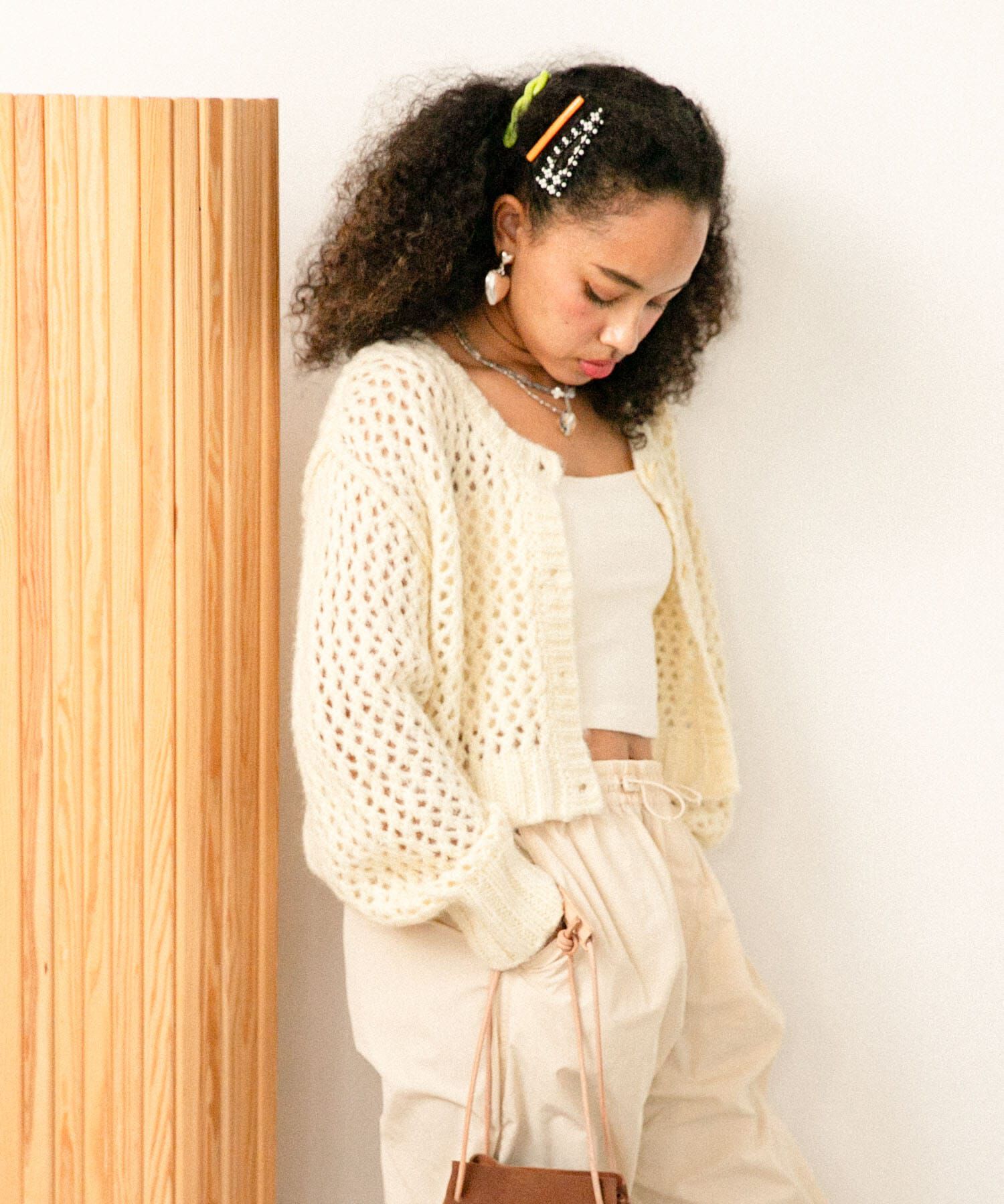 Sonny Label 「AyaKawasaki　メッシュショートカーディガン」|カーディガン|