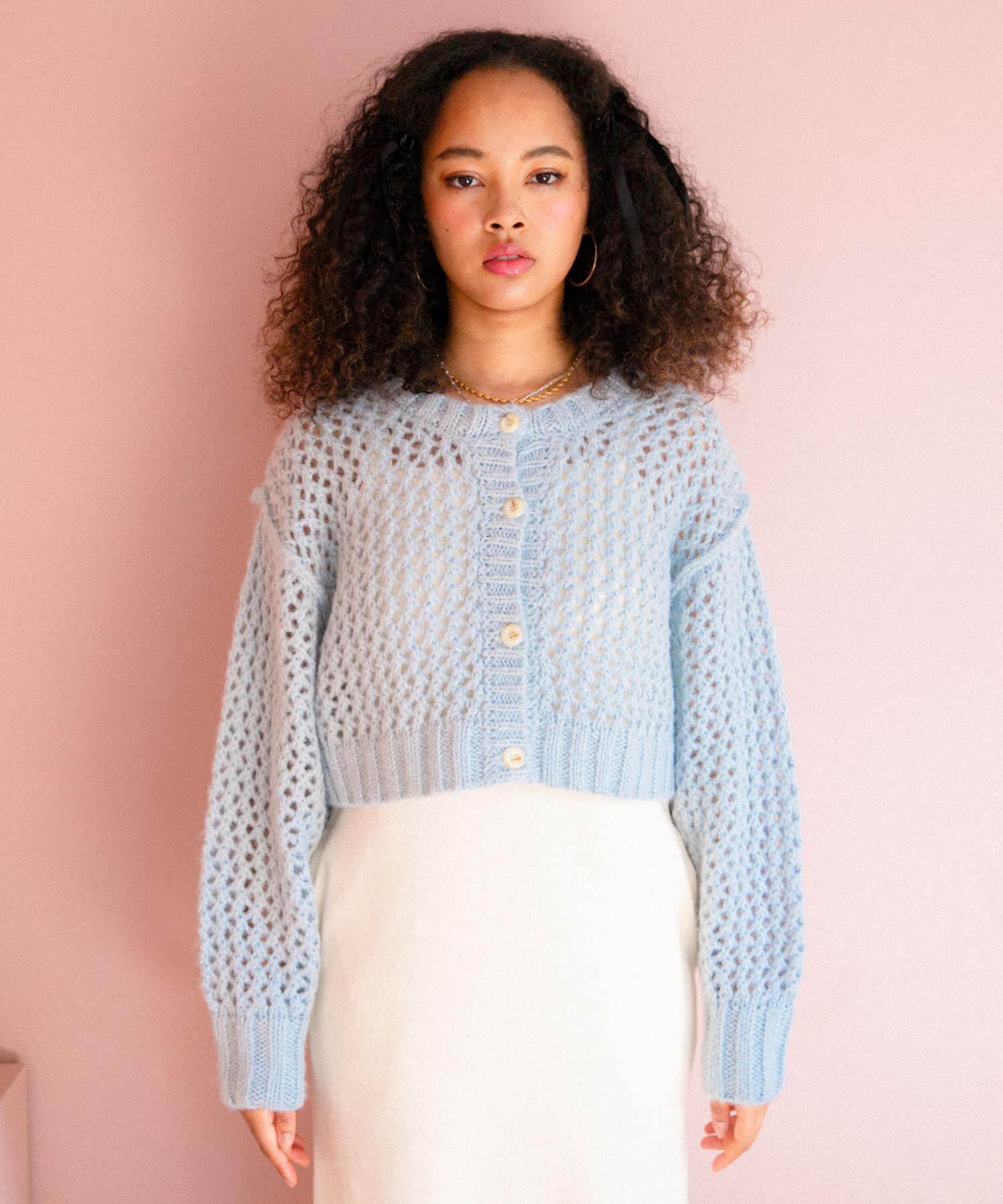 Sonny Label 「AyaKawasaki　メッシュショートカーディガン」|カーディガン|