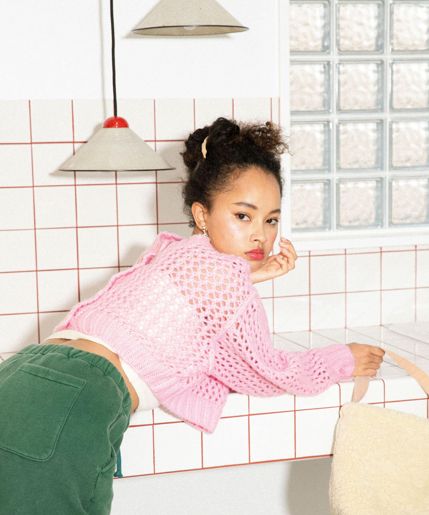 Sonny Label 「AyaKawasaki　メッシュショートカーディガン」|カーディガン|