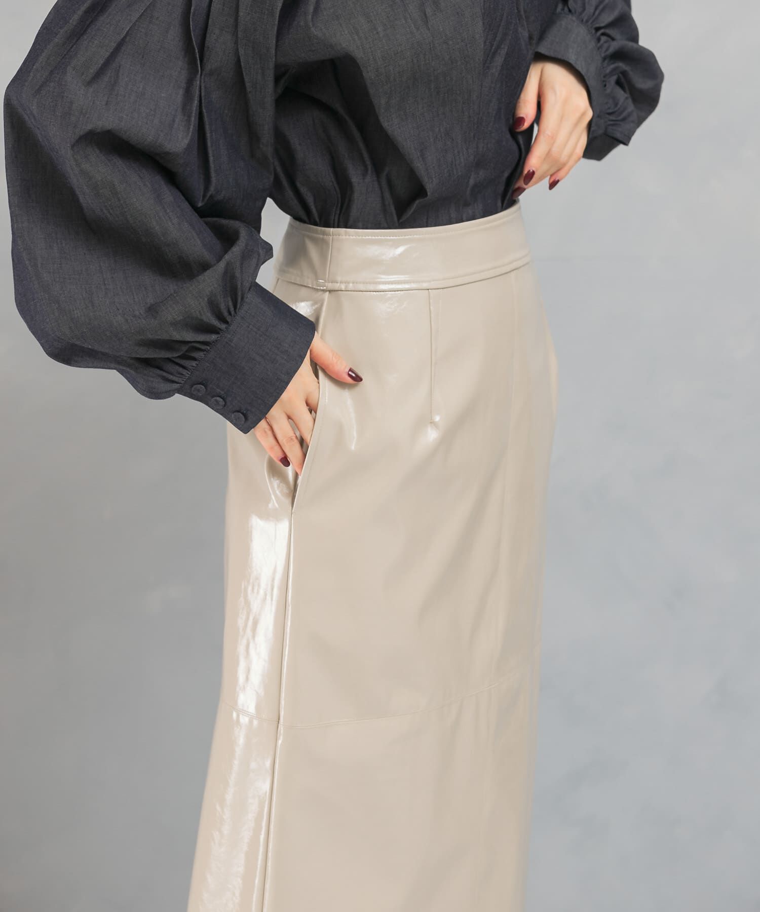 URBAN RESEARCH ROSSO「パテントストレートスカート」|スカート|