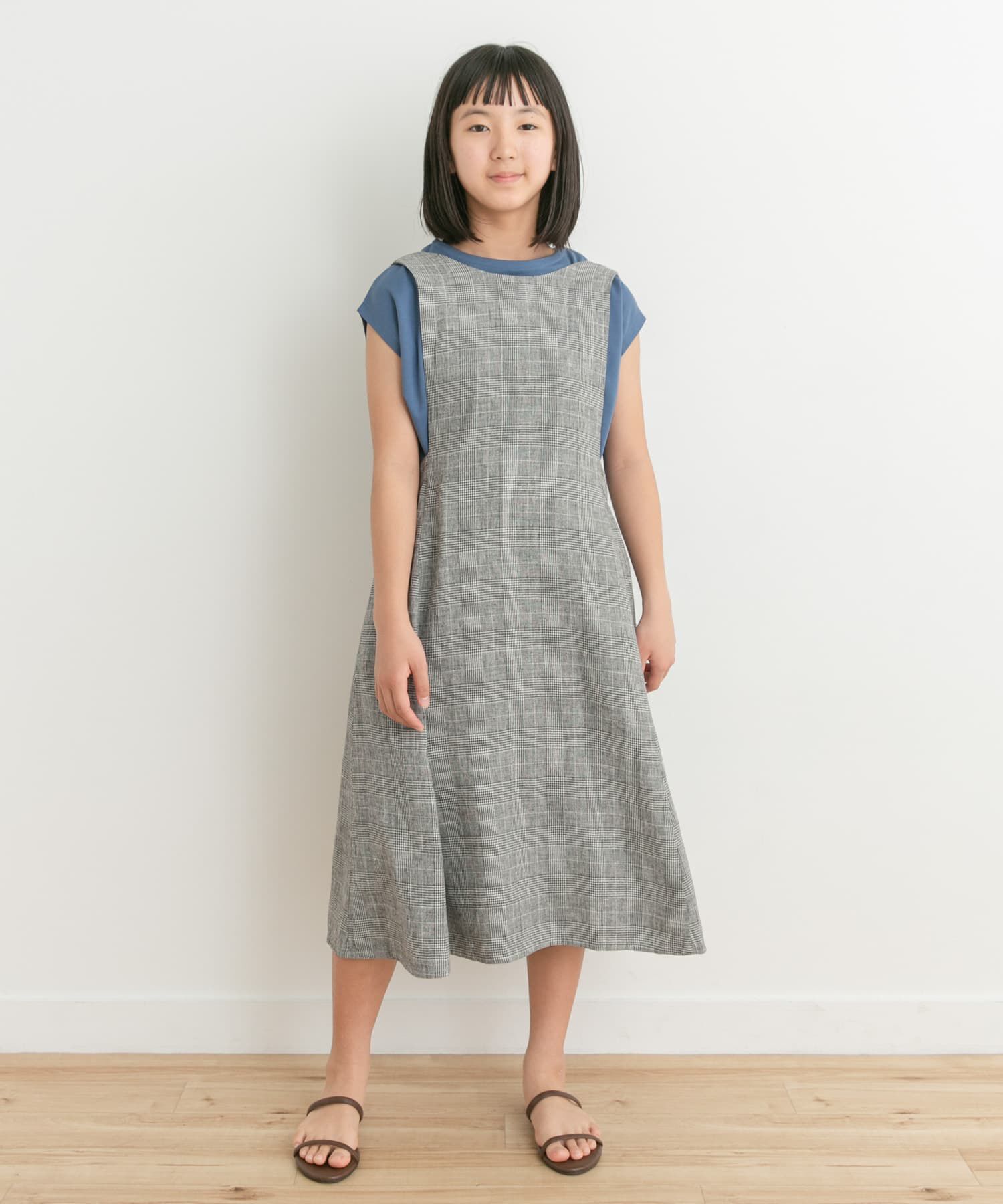 URBAN RESEARCH DOORS「『親子リンク』リネンレーヨンジャンパースカート(KIDS)」|ワンピース|