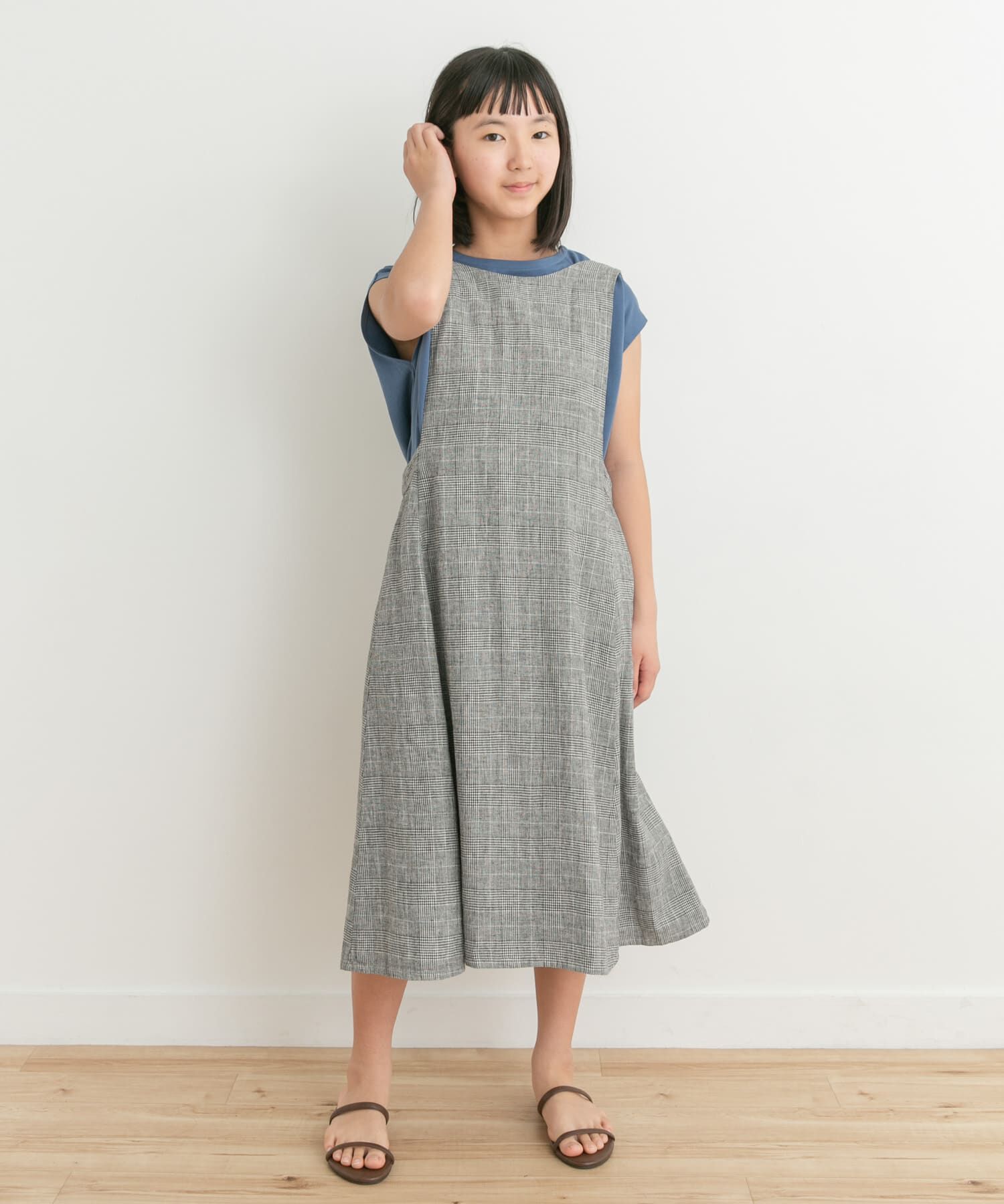URBAN RESEARCH DOORS「『親子リンク』リネンレーヨンジャンパースカート(KIDS)」|ワンピース|