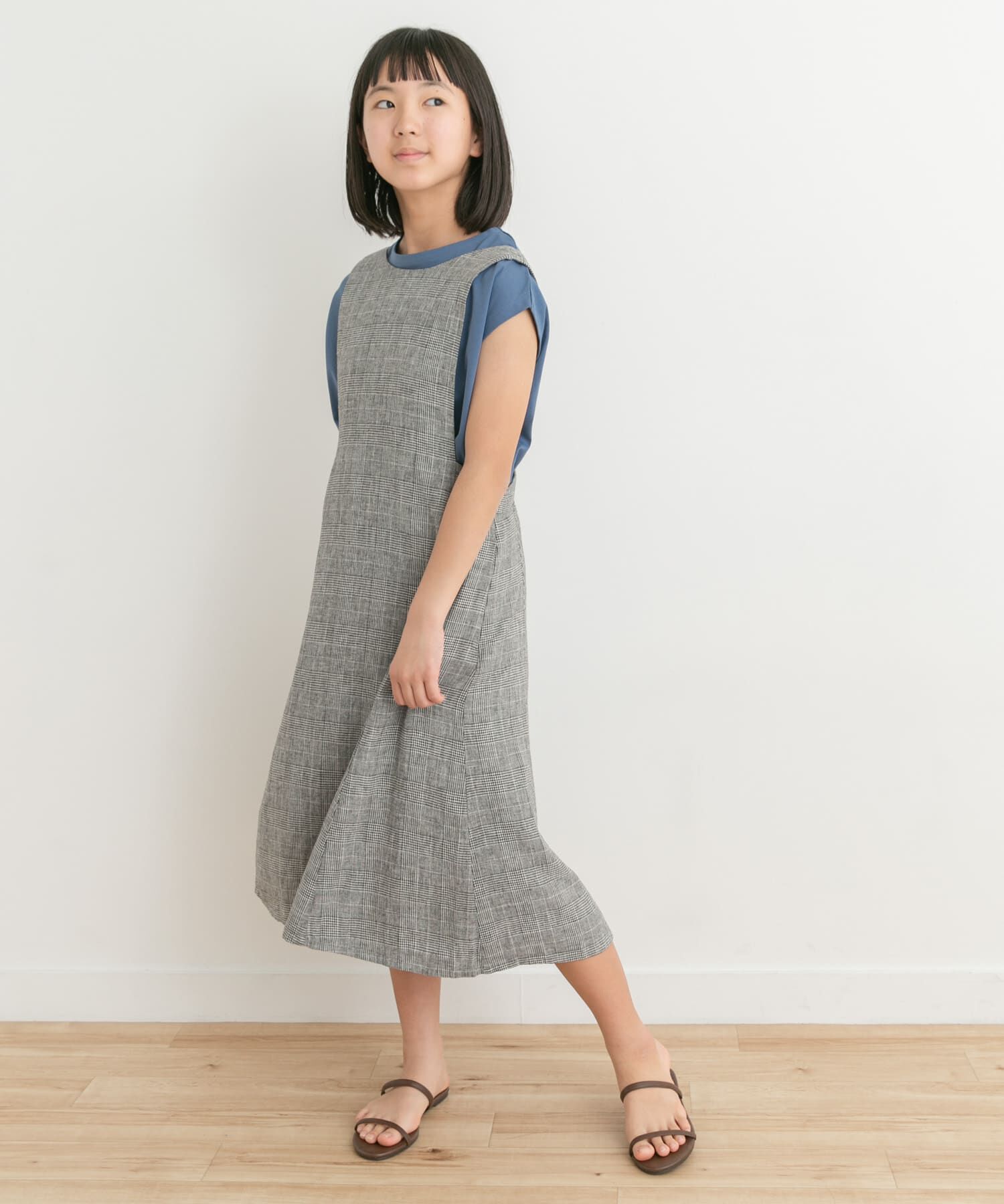 URBAN RESEARCH DOORS「『親子リンク』リネンレーヨンジャンパースカート(KIDS)」|ワンピース|