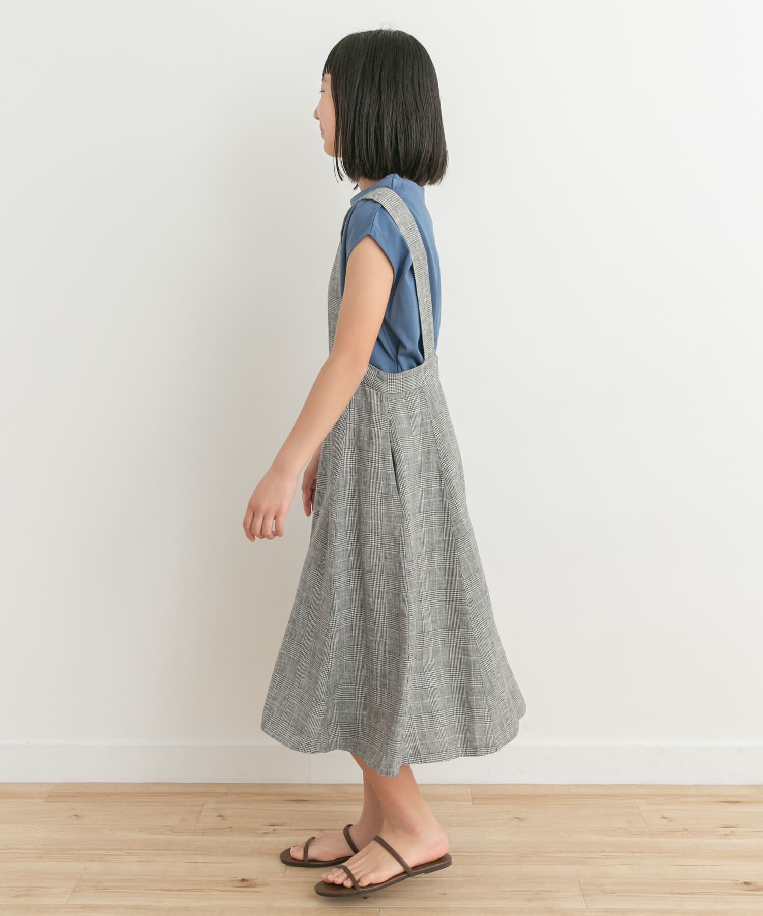 URBAN RESEARCH DOORS「『親子リンク』リネンレーヨンジャンパースカート(KIDS)」|ワンピース|