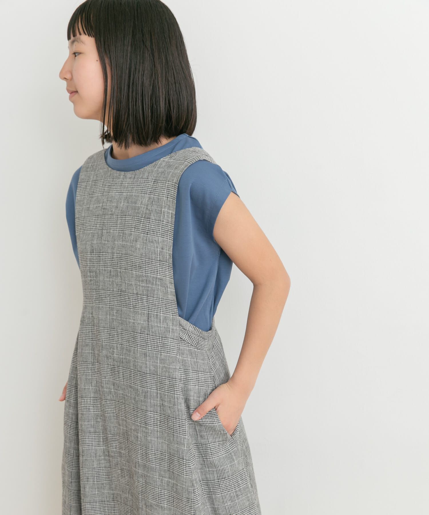 URBAN RESEARCH DOORS「『親子リンク』リネンレーヨンジャンパースカート(KIDS)」|ワンピース|